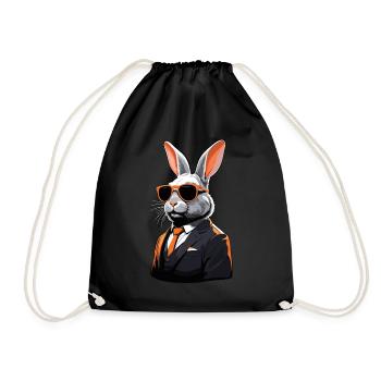 Iconique Papa Lapin Lapin de Pâques Streetwear - Sac de sport léger - noir - Devant