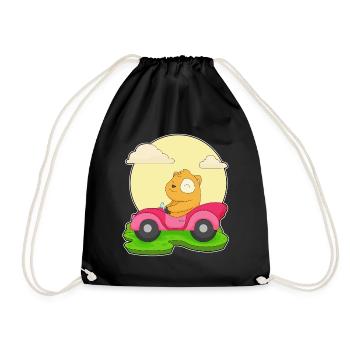 Hamster Auto - Turnbeutel - Schwarz - Vorne