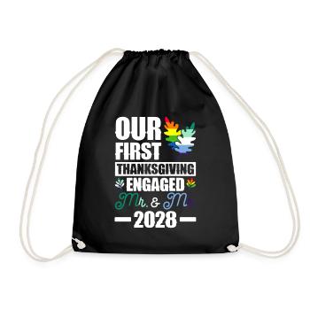 Premier fiancé de Thanksgiving M. et M. 2028 - Sac de sport léger - noir - Devant