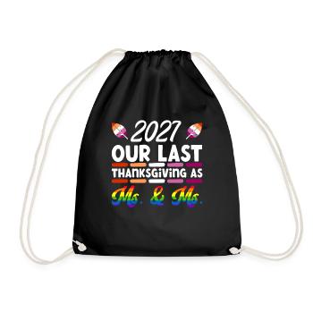 Dernier Thanksgiving en tant que femme et femme lesbienne 2027 - Sac de sport léger - noir - Devant
