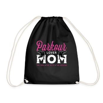 Maman amoureuse du parkour L’idole Le mythe aime courir - Sac de sport léger - noir - Devant