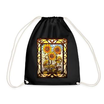 Sunflower Gardening Stained Glass Flower Gardener - Turnbeutel - Schwarz - Vorne