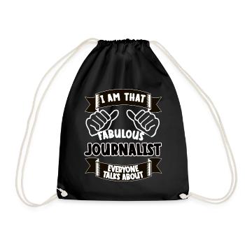 Journaliste Drôle Dicton Idée Cadeau - Sac de sport léger - noir - Devant