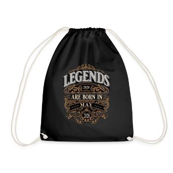 2020 Mai Naissance Anniversaire Année de naissance - Sac de sport léger - noir - Devant