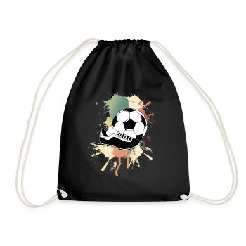 Joueur de football Joueur de football Splash de couleur - Sac de sport léger - noir - Devant