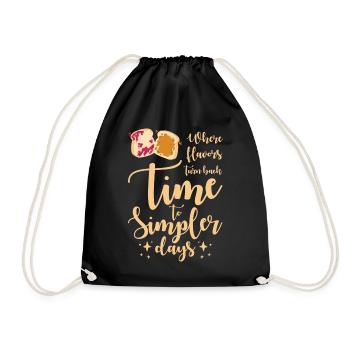 Time To Simpler Days PB&J Nostalgia - Drawstring Bag - black - Front