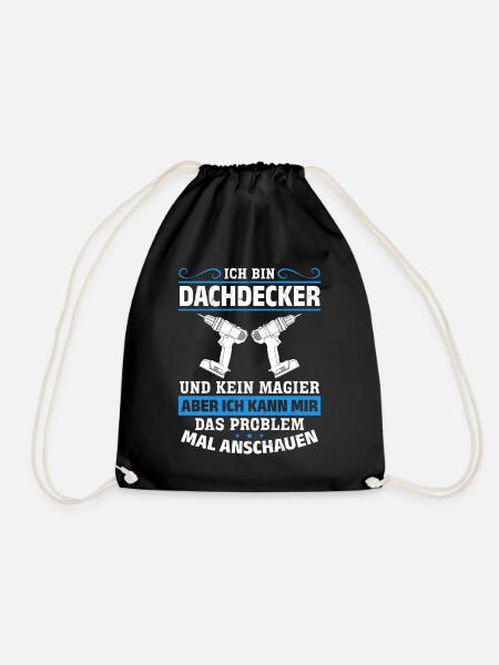 I'm a roofer and not a magician More than magic - Drawstring Bag - black