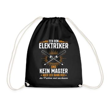 Electrician More than just spark magic - Drawstring Bag - black - Front
