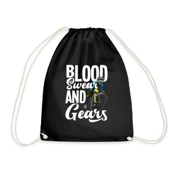 MTB Mountain Bike Cycling - Drawstring Bag - black - Front