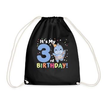 Dino pour les enfants de 3 ans - Sac de sport léger - noir - Devant