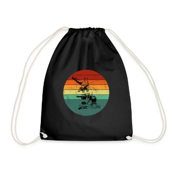 Microscopy Scientist Biologist Microscope - Drawstring Bag - black - Front