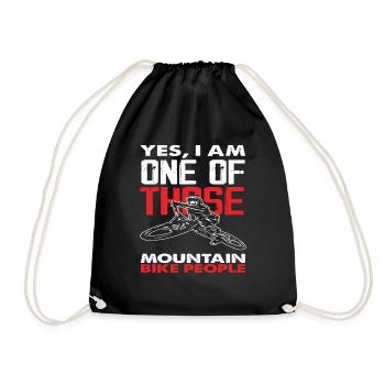 Mountain Bikers Mountain Bike People Love - Drawstring Bag - black - Front