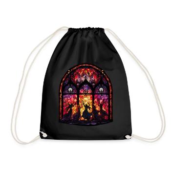 Wicca Dancing Witch Stained Glass Neopaganism Witc - Turnbeutel - Schwarz - Vorne