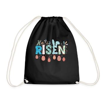 Il est ressuscité Thème de la célébration de Pâques - Sac de sport léger - noir - Devant