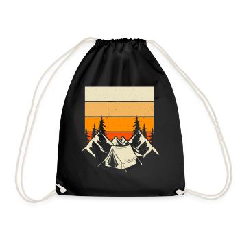 Camping Tents - Drawstring Bag - black - Front