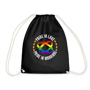 Gay Pride Wedding Gay Marriage - Drawstring Bag - black - Front