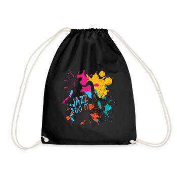 Musique Jazz Jazz Do It Musicien Amateur de musique jazz - Sac de sport léger - noir - Devant