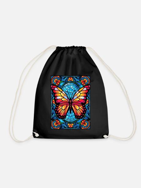 Vintage Geometric Butterfly Lepidoptera Entomologi - Turnbeutel - Schwarz