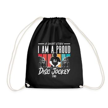 Disc Jockey Une histoire courte Je suis fier mélomane - Sac de sport léger - noir - Devant