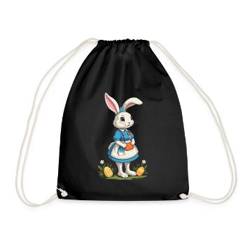 Krankenschwester Hase Osterhase Krankenpflegerin - Turnbeutel - Schwarz - Vorne