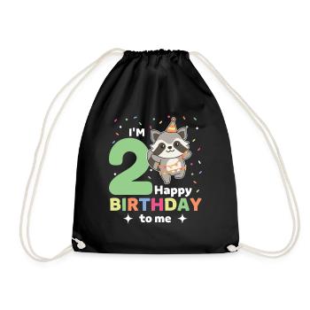 Raton laveur pour les enfants de 2 ans - Sac de sport léger - noir - Devant