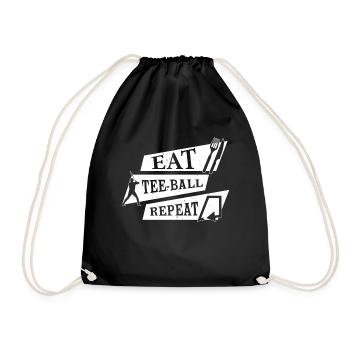 Eat Tee-ball Repeat - Jeu de tee-ball - Sac de sport léger - noir - Devant