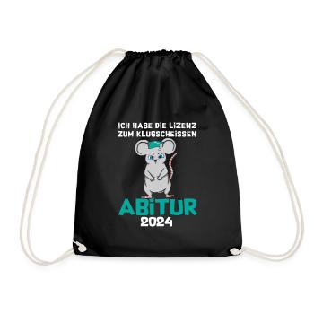 High School Diploma 2024 Graduation License to Wisecrack - Drawstring Bag - black - Front