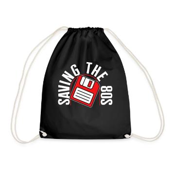 Disquette chemise, sauver le tee-shirt des années 80, cadeau pour - Sac de sport léger - noir - Devant