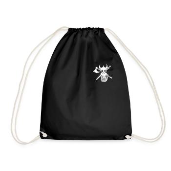 LARP Logo Emblem LARPing Armor Weapons Character - Drawstring Bag - black - Front
