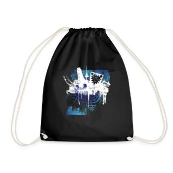 City of Kiel, 241, Blue and White - Drawstring Bag - black - Front