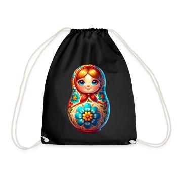 Russe Khokhloma Russie Russe Russe - Sac de sport léger - noir - Devant