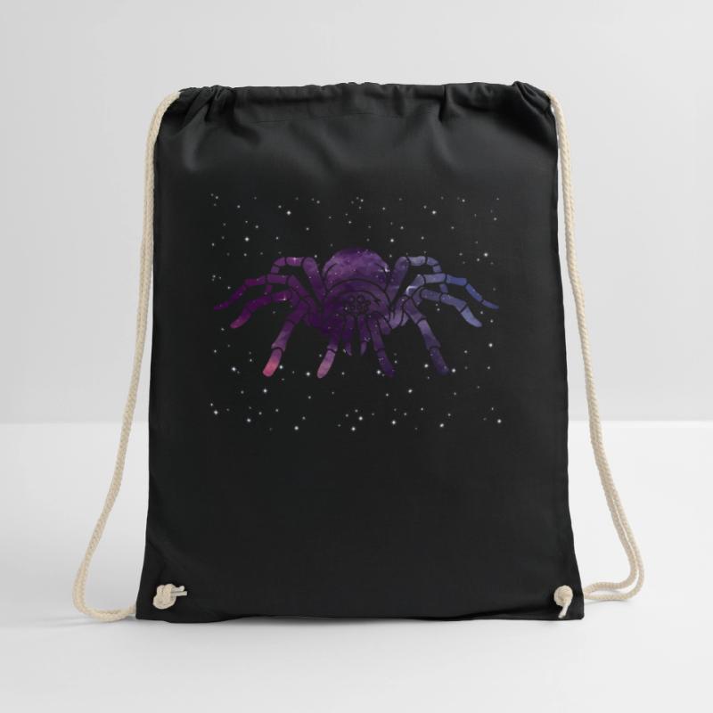 Celestial Spider Star Pattern Drawstring Bag