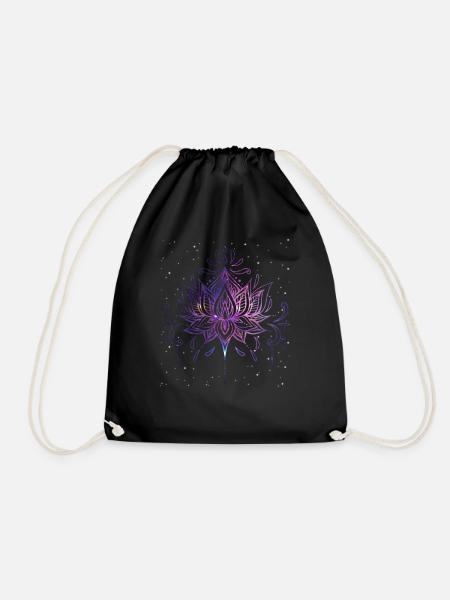 Fleur céleste aux lignes harmonieuses - Sac de sport léger - noir