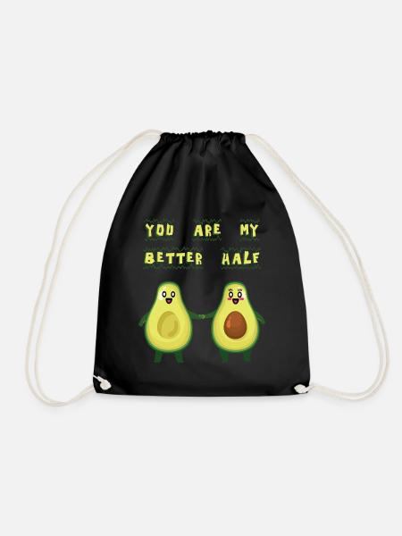 Avocado Mamacado Papacado You Are My Better Half - Turnbeutel - Schwarz
