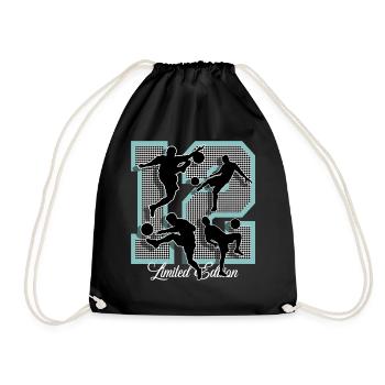 12th Birthday Football - Drawstring Bag - black - Front