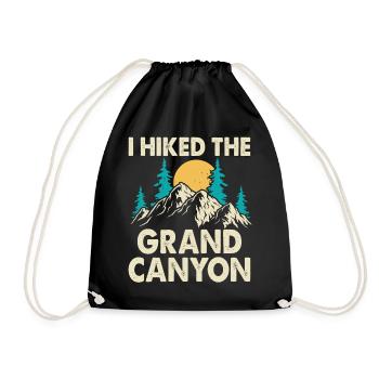 I Hiked The Grand Canyon - Drawstring Bag - black - Front