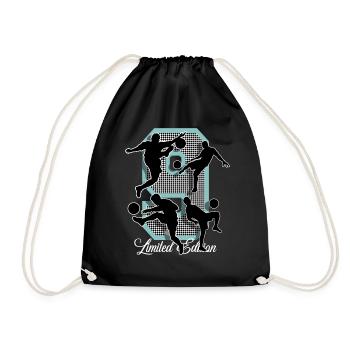 9th Birthday Football - Drawstring Bag - black - Front