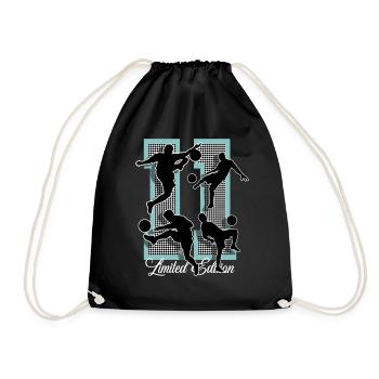11th Birthday Football - Drawstring Bag - black - Front