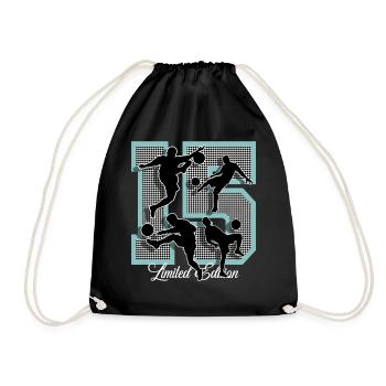 15th Birthday Football - Drawstring Bag - black - Front