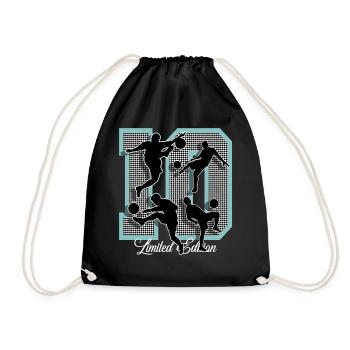 10th Birthday Football - Drawstring Bag - black - Front