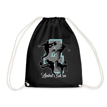 4th Birthday Football - Drawstring Bag - black - Front