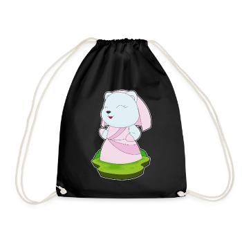 Polar Bear Bridal Wedding Dress Wedding - Drawstring Bag - black - Front