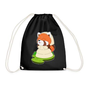Red Panda Bridal Veil Wedding - Drawstring Bag - black - Front
