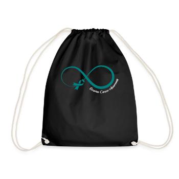 Chemise de sensibilisation au cancer, sensibilisation au cancer de l’ovaire - Sac de sport léger - noir - Devant