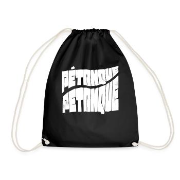 Boule balls for boules boules set and petanque - Drawstring Bag - black - Front