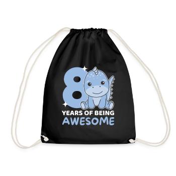 Dino pour les enfants de 8 ans de huit ans - Sac de sport léger - noir - Devant