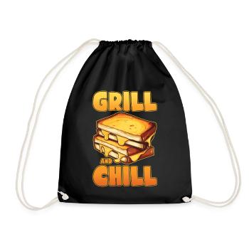 Sandwich, Fromage, Grilled Cheese, Pain - Sac de sport léger - noir - Devant