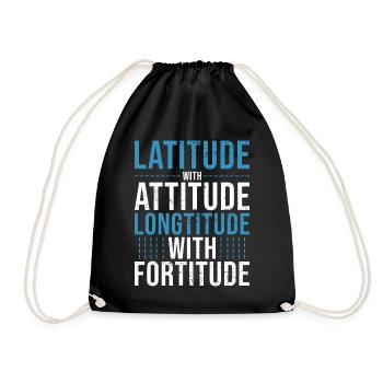 Géographie Géographie Cartographie Drôle - Sac de sport léger - noir - Devant