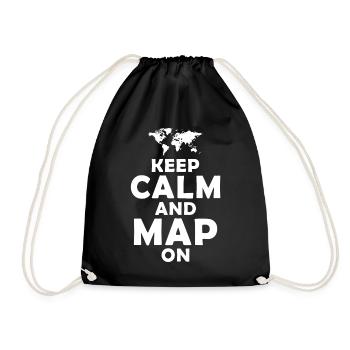 Professeur de géographie cadeau géographie cartographie - Sac de sport léger - noir - Devant