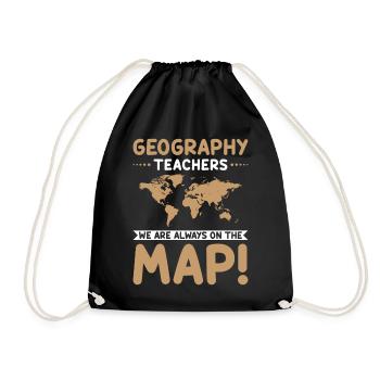 Professeur de géographie idée carte carte du monde géographie - Sac de sport léger - noir - Devant